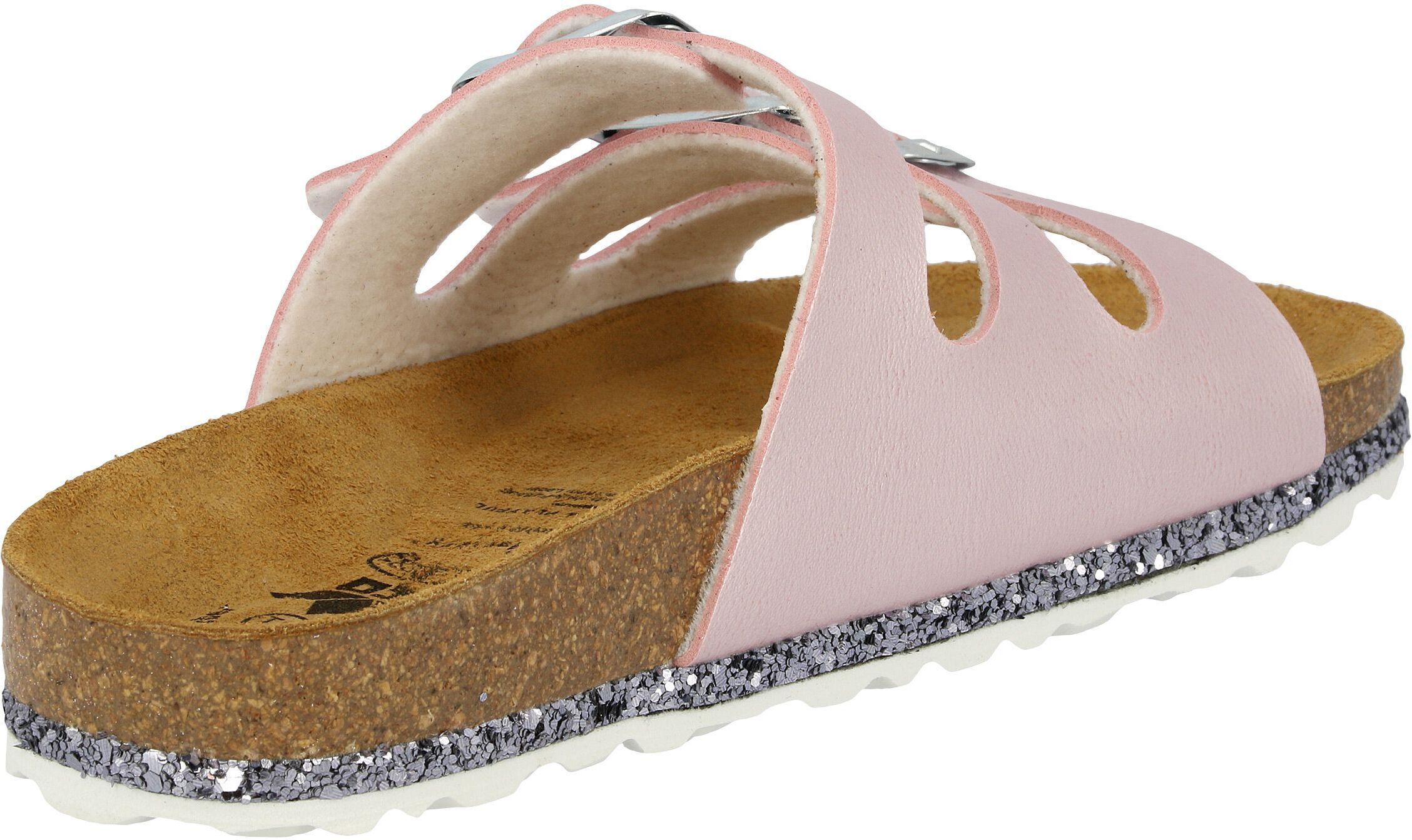 Pantolette LICO "Pantolette Bioline Sensation", Mädchen, Gr. 33, rosa, Synthetik, Schuhe Pantolette rosa 33