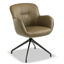 Segmüller Werkstätten Stuhlsessel Tilda02 Leder Moos