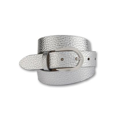 Ledergürtel BERND GÖTZ "Ledergürtel mit silberner Schließe", Damen, Gr. 90, silber, Rindsleder, Gürtel Ledergürtel