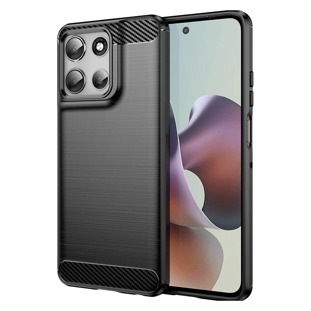 Techsuit - Carbon Silicone - Motorola Moto G56 - Black (Motorola Moto G56) (59748984)