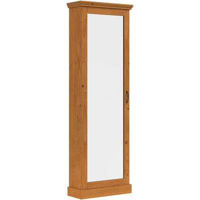Schuhschrank OTTO HOME "Selma", beige (natur gebeizt, gewachst), B:60cm H:180cm T:25cm, Massivholz, Schränke, Schuhschrank