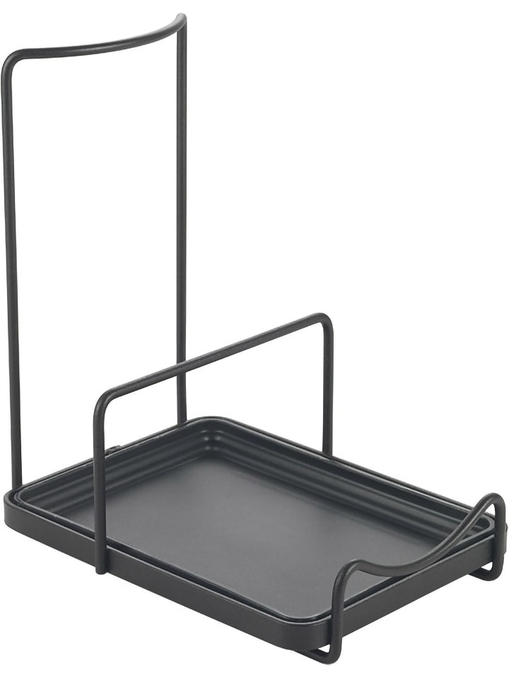 metaltex Deckelablage ''Lava'' in Schwarz - (B)17 x (H)19 x (T)12 cm - onesize