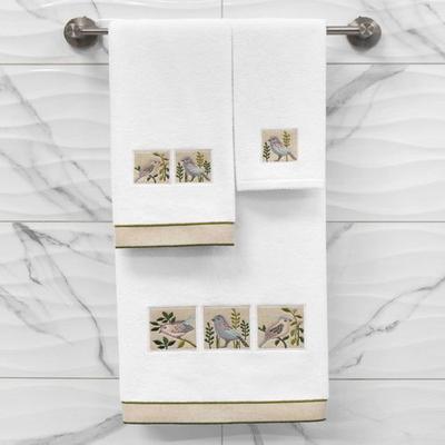 Linum Home Textiles Llc Belinda Bath Towel Set Bath Hand Fingertip, Bath Hand Fingertip, White