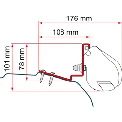 Fiamma Markisenadapter-Kit Ford Custom Cap Coast/Capland/Caplife - Deep B