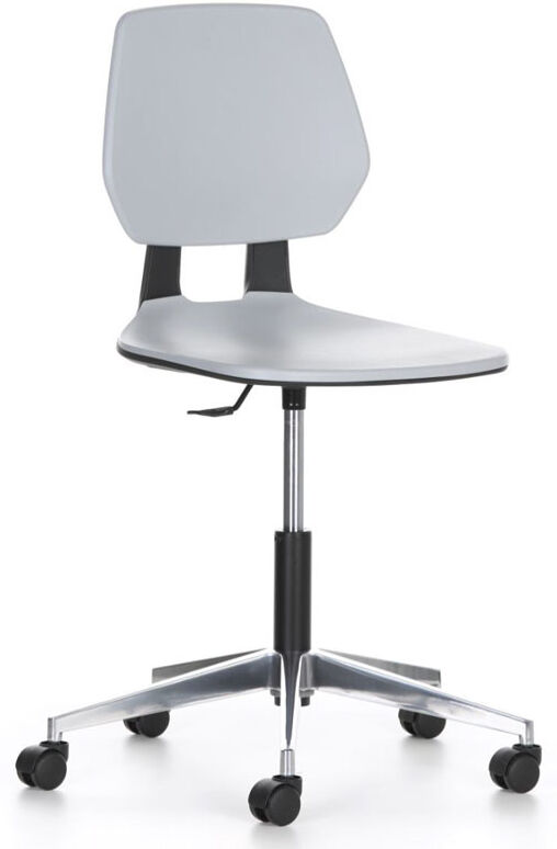 Antares Arbeitsstuhl ALLOY Kunststoff, niedrig, auf Rollen, grau