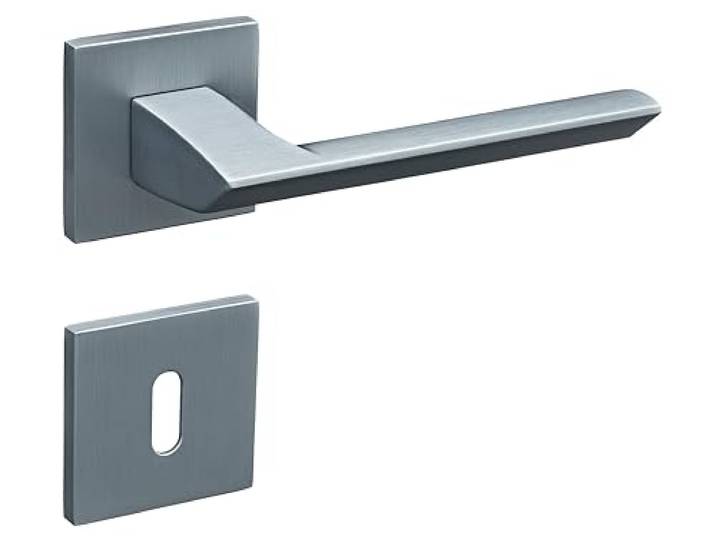 GR Türgriff Italienischer Stil Drückergarnitur BB/PZ/WC Metall Matt Satin Türbeschlag für Innentüren (Rosette BB, Matt Satin)