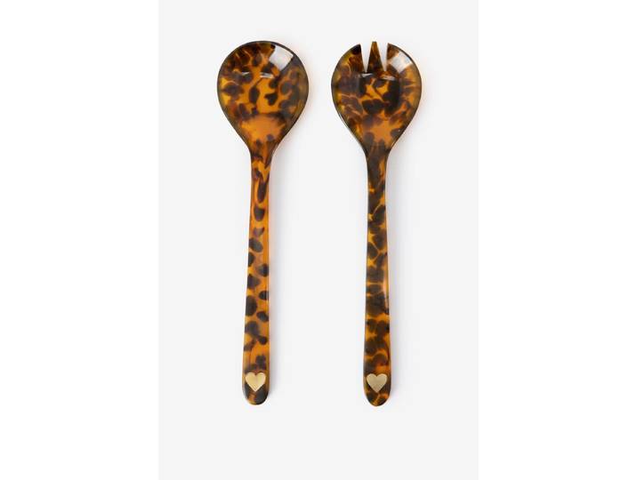 Donkerbruin slabestek met leopard print