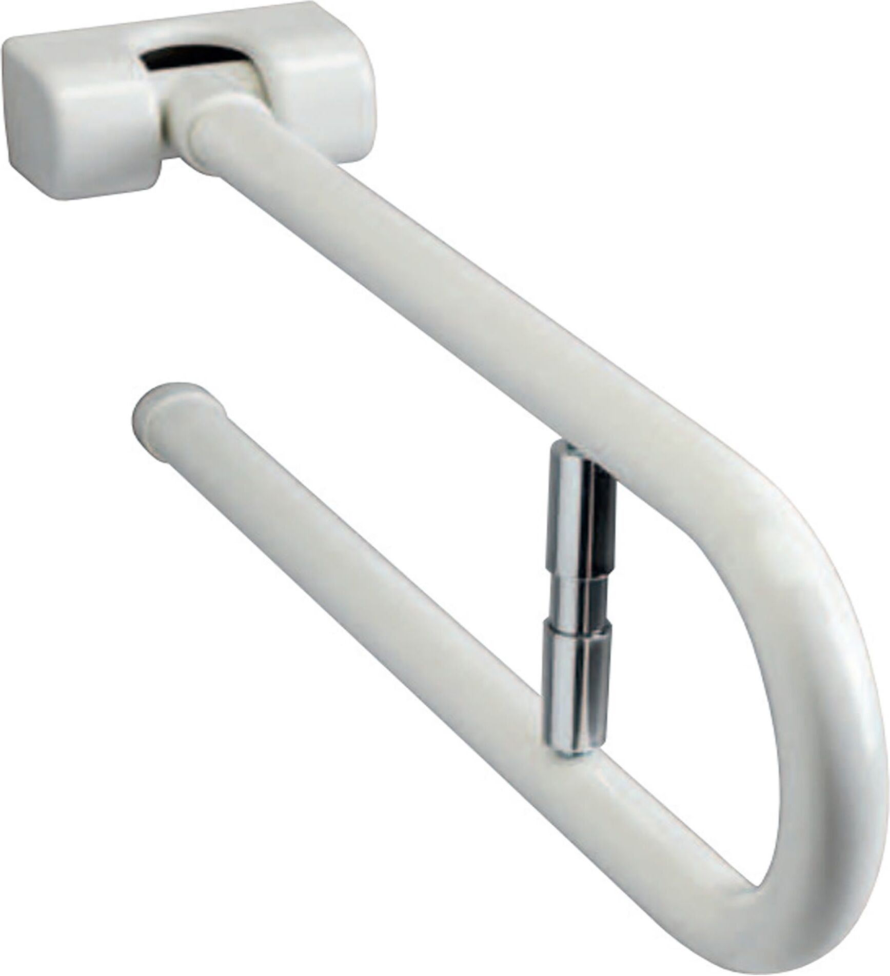 Ponte Giulio BARRA RIBALTABILE  80 cm Ø 32 mm ACCIAIO VERNICIATO BIANCO PORTATA 150 kg