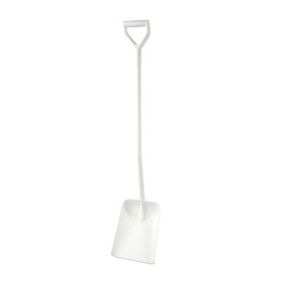 HACCP Ergonomische Schaufel, einteilig mit langem Stiel, 270 x 340 x 1330 Polypropylen PPN_Große:270 x 340 x 1330_Farbe:weiss