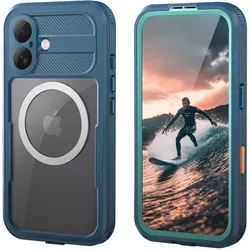 Crong Seal Cover - Voděodolný Hülle IP68 für iPhone 17 (Marine)