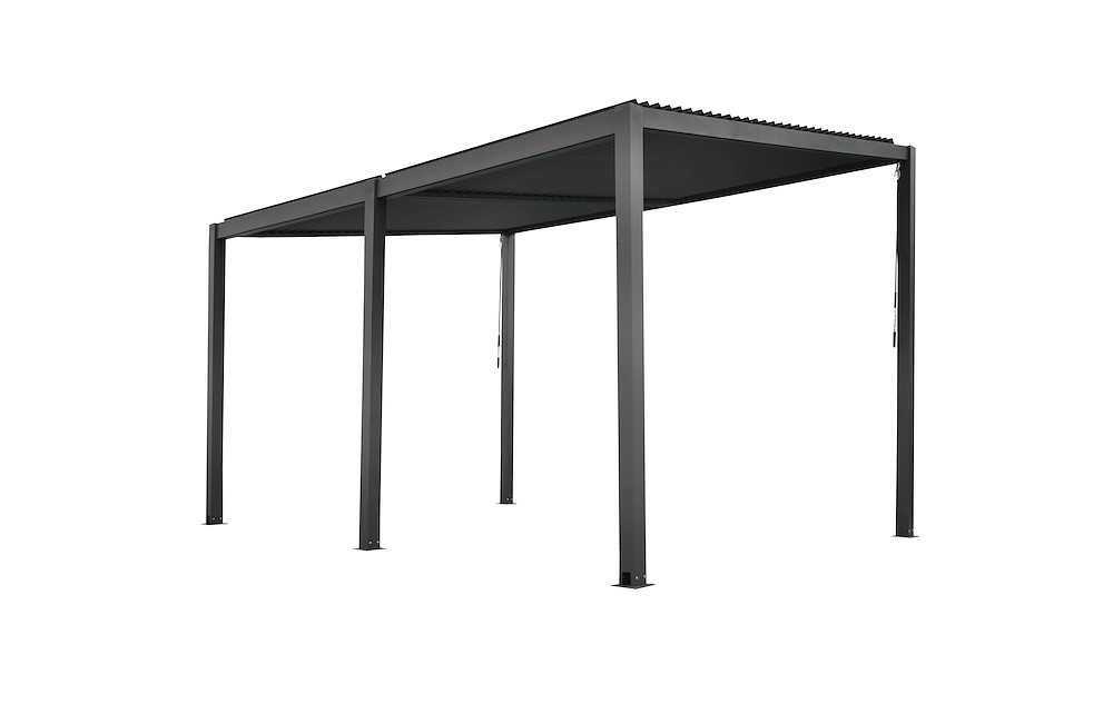 JUNGELMAR Pergola m. Lamellendach 400x310x212/253cm, anthrazit 16956226