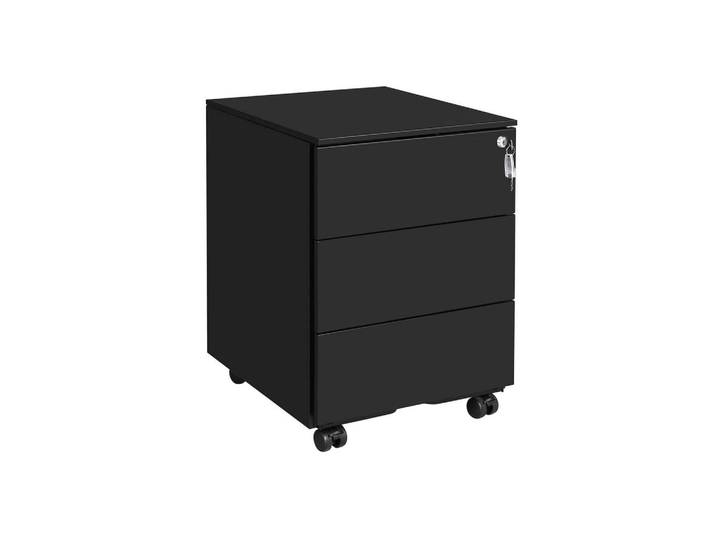 Hansiro Rollcontainer, Schwarz, Metall, 45x55x39 cm, Büromöbel, Schreibtischcontainer, Rollcontainer