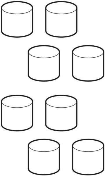 Geberit Set Dämpfkappen kreativ für 242208001 Fertigbauset befliesbar und individuell