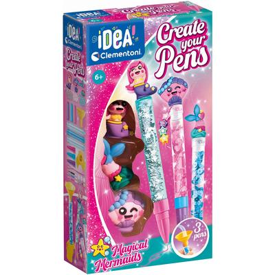 Kreativset CLEMENTONI "Idea, Deine Stift-Kreationen - Meerjungfrau", bunt, Kreativsets, Kinder, Kunststoff