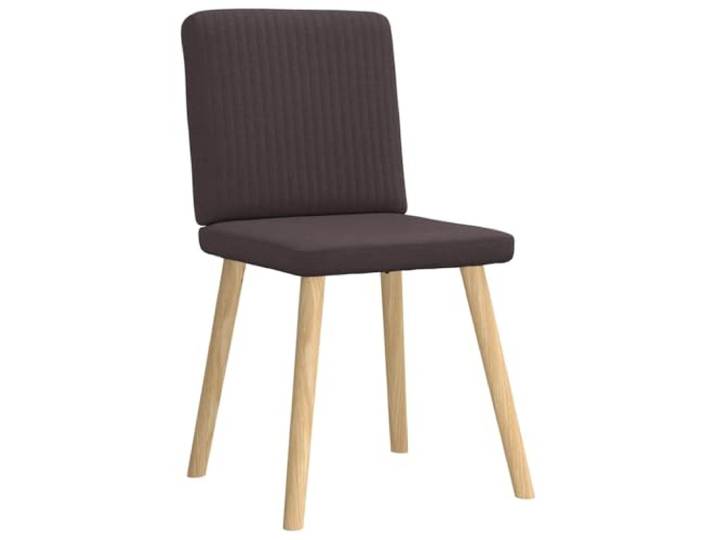 KTHLBRH Esszimmerstühle 4 Stück dunkelbraun aus Stoff Gestell aus Metall und Holz, dichter Schaumstoff, 110 kg, für Esszimmer