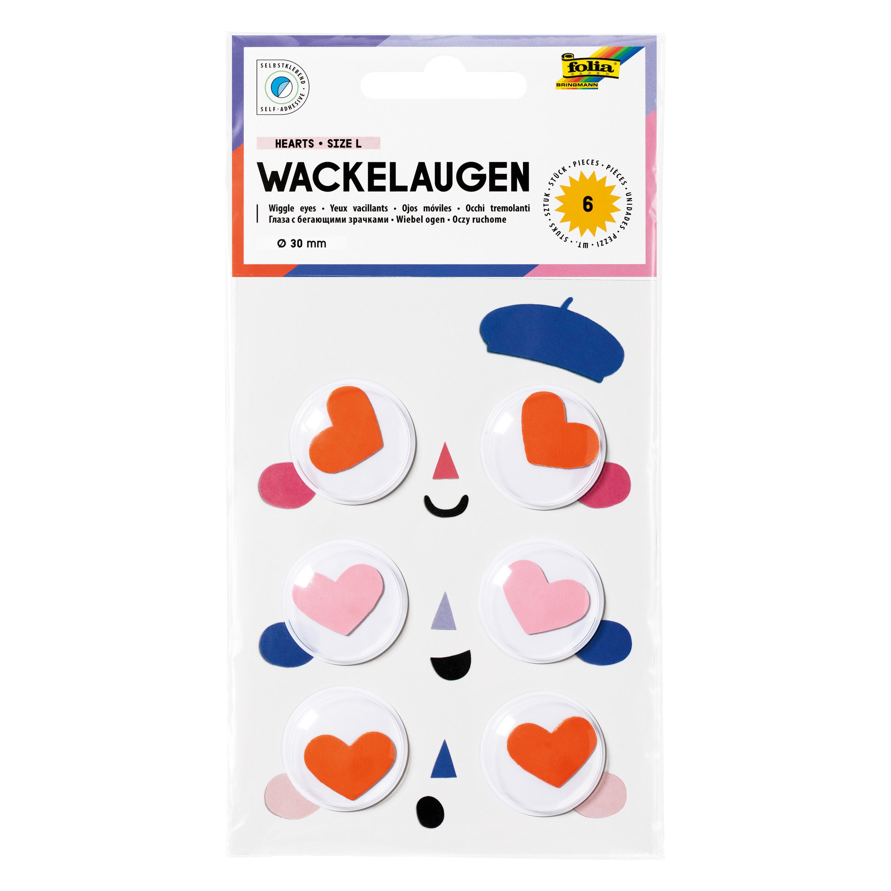 Folia Wackelaugen Hearts (750130)
