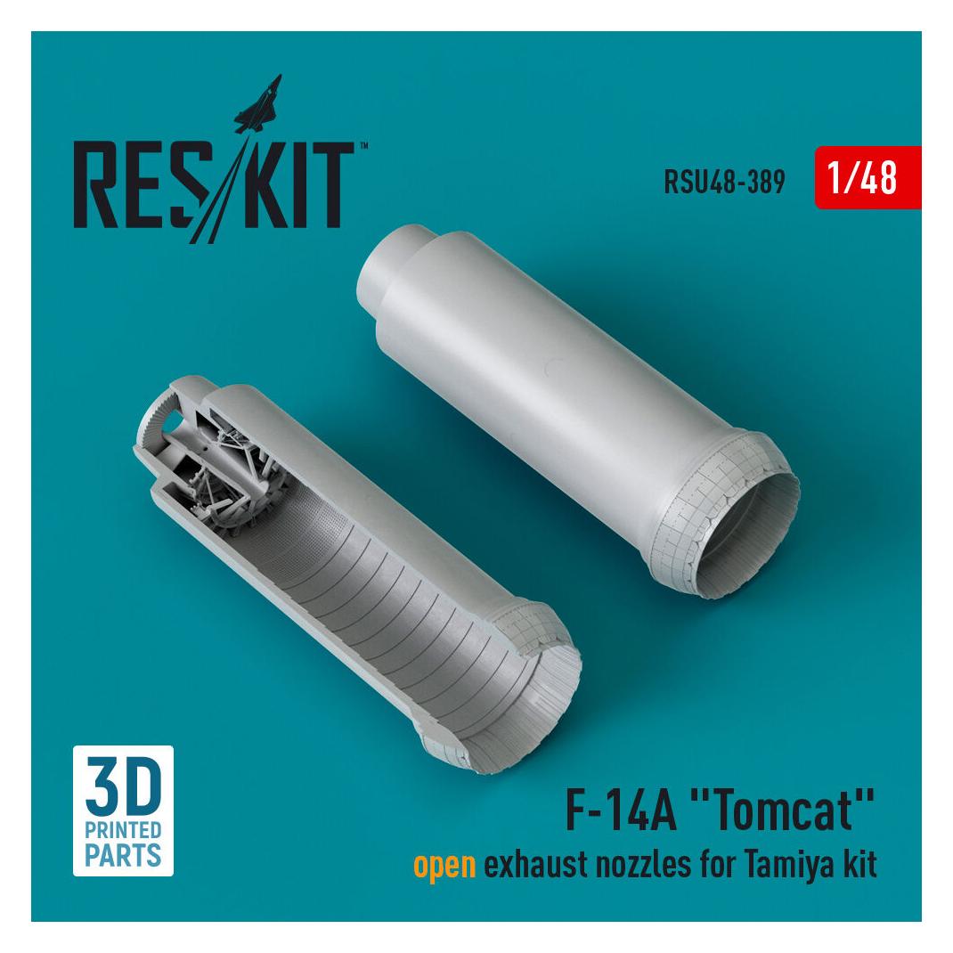 ResKit F-14A Tomcat open exhaust nozzles for Tamiya kit (3D Printed) (RSU48-0389)
