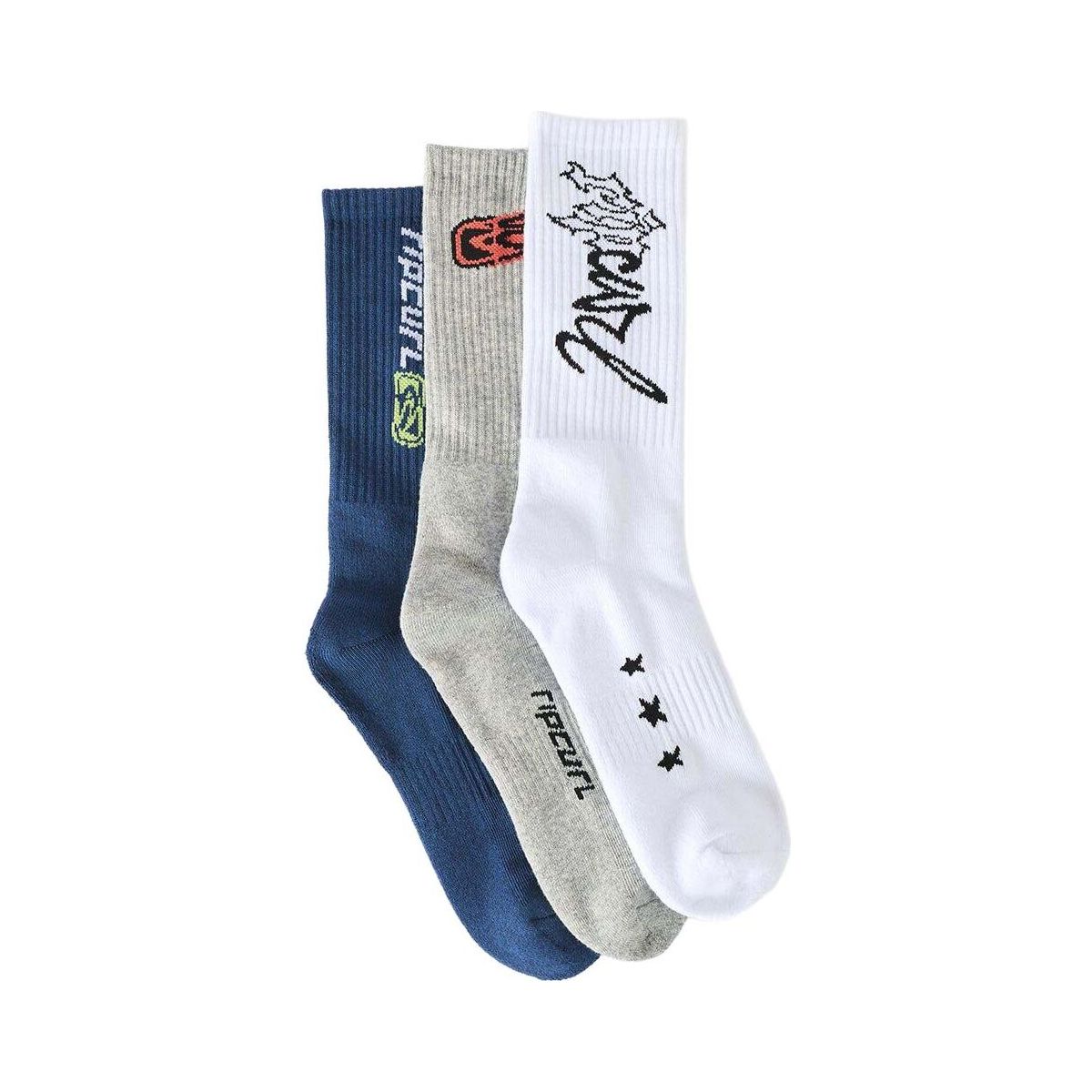 RipCurl Retro Crew Sock 3-PK grey heather (3474) TU 00GMSO-3474-TU