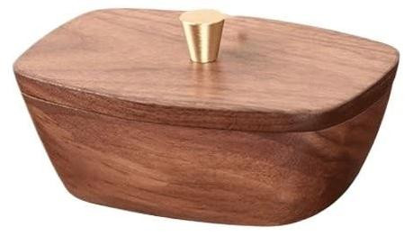 Houten dispenser voor tandenstokers en wattenstaafjes