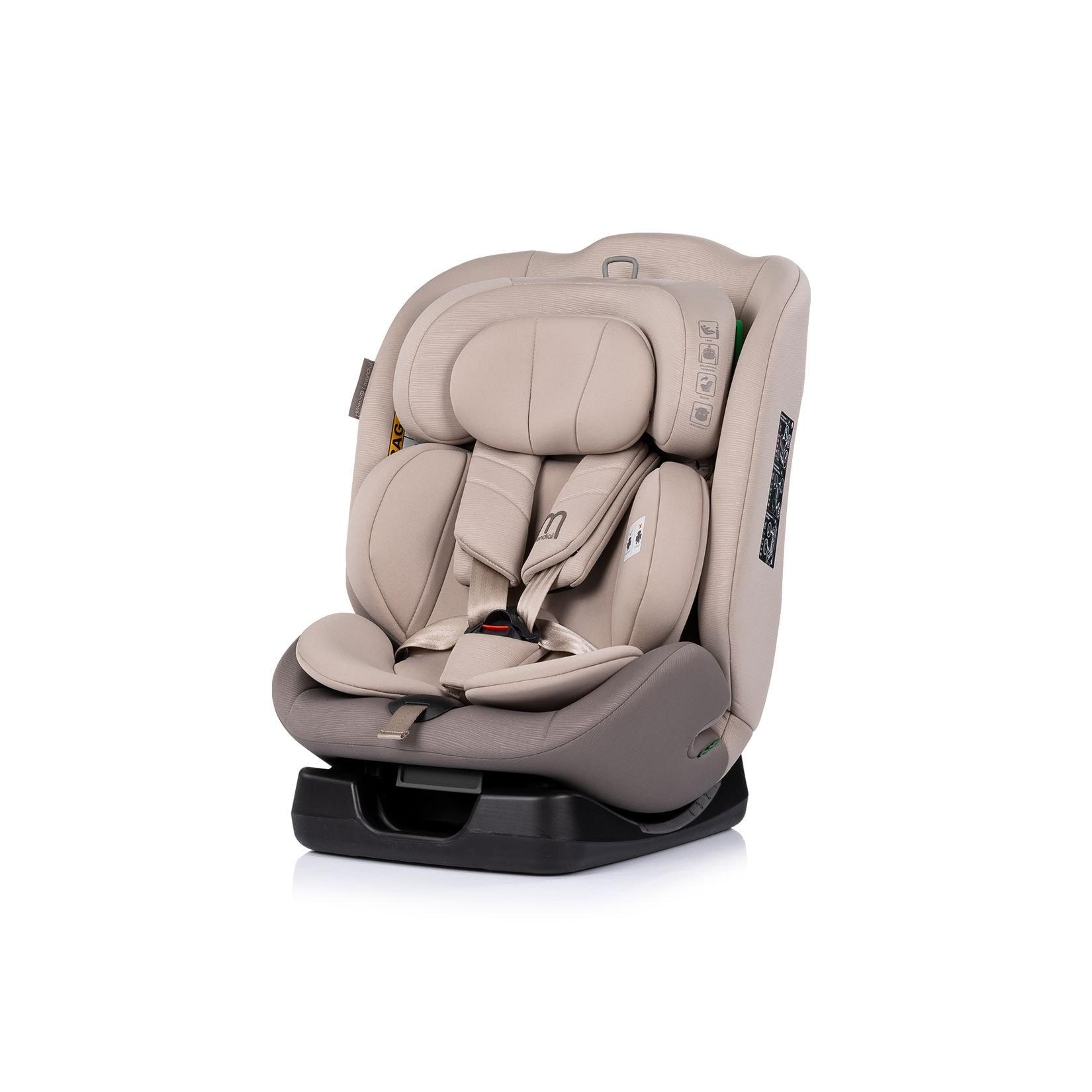 Chipolino Kindersitz Mondial i-Size (40-150cm) Liegeposition Kopfstütze Gurt beige