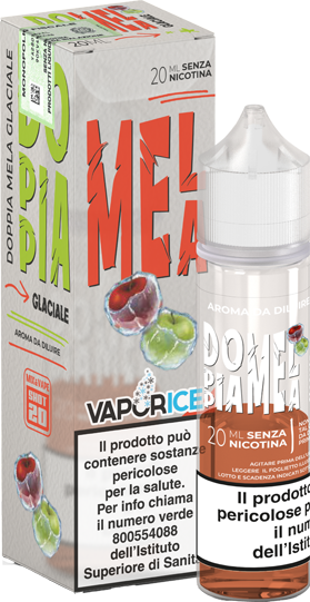 VaporArt Doppia Mela Vaporice Liquido Shot 20ml Ghiaccio