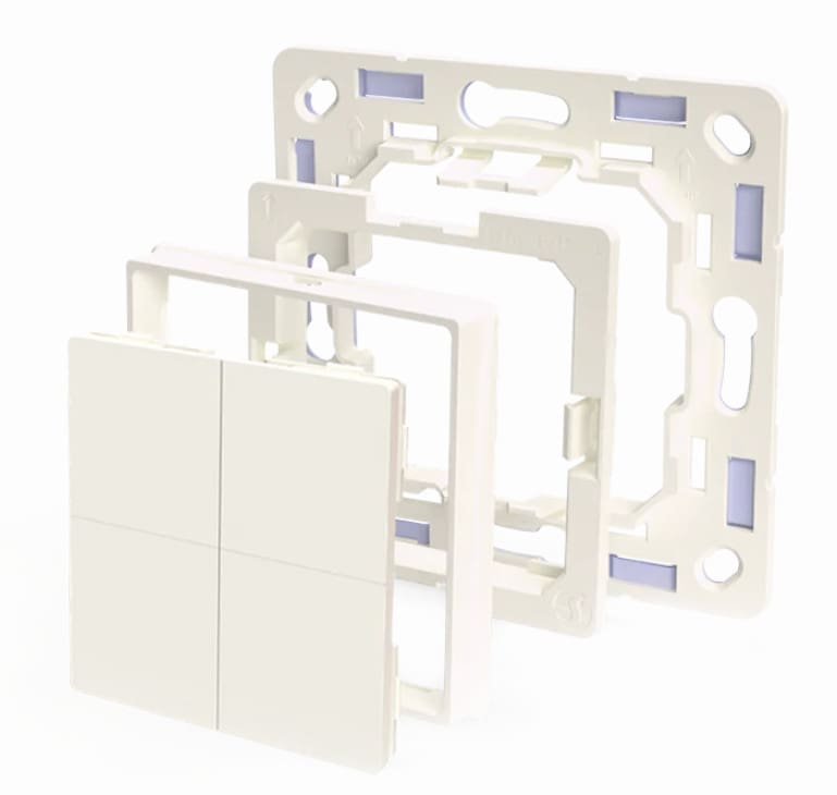 Shelly BLU Wall Switch 4 Adapter Legrand & Shelly Shelly_B_A_WS_4_LS
