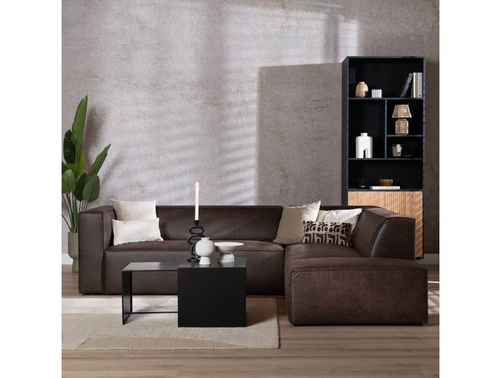 Bronx71 Ecksofa Memphis Leder braun rechts