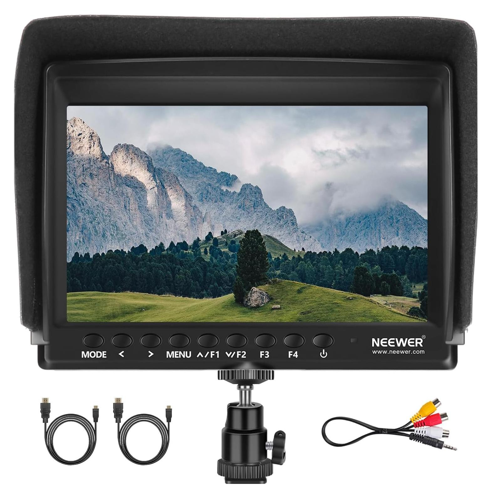 Selius 7 inch Camera Field Monitor met 450nit HD Video Assist en zonnescherm