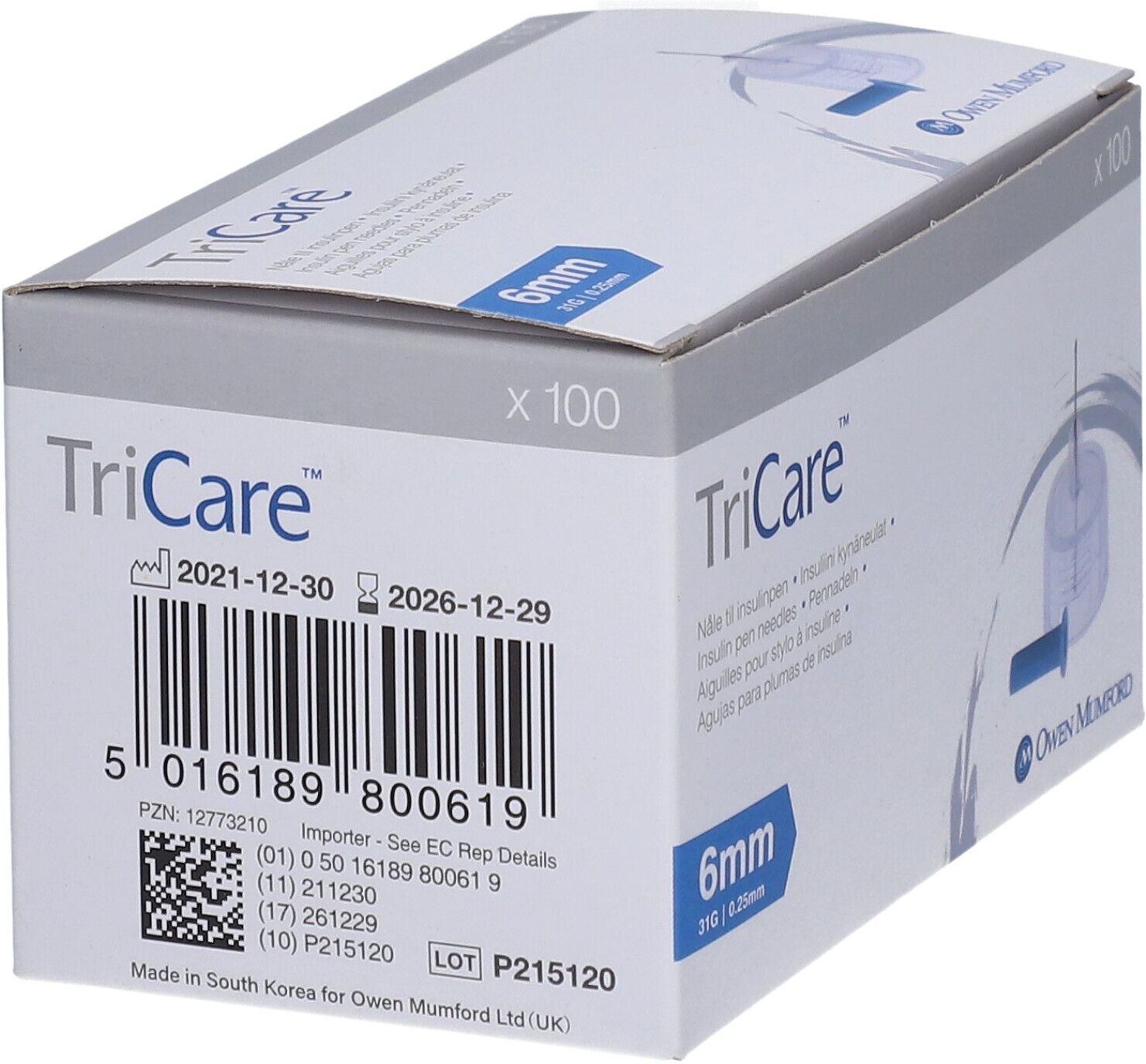 Tricare Pen-Nadeln 6 mm 100 St Kanüle