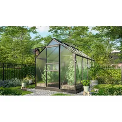 Vitavia Gewächshaus "Marley" inkl. Ready2Grow Zubehör-Set,schwarz,5 m2