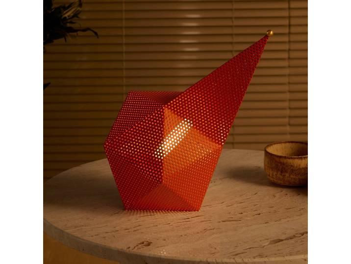 GUBI Gubi Akku-Tischleuchte Bagdad, orange, Höhe 36 cm, Metall dimmbar, gelb / orange, Metall, Modern