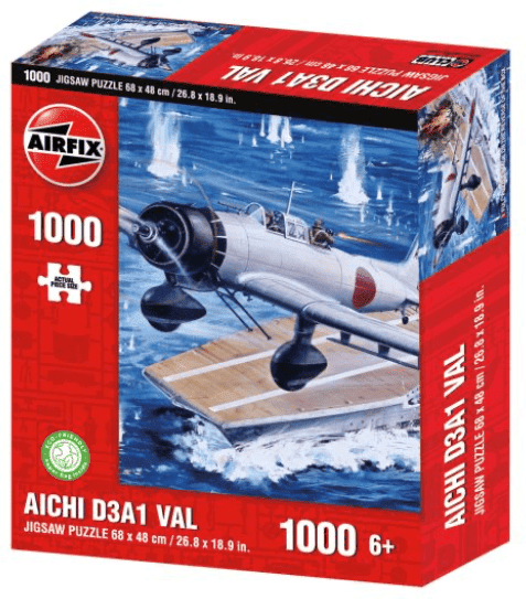 Kidicraft - Airfix - Aichi D3A1 Val - 1000 Piece Historical Aviation Jigsaw Puzzle for Adults