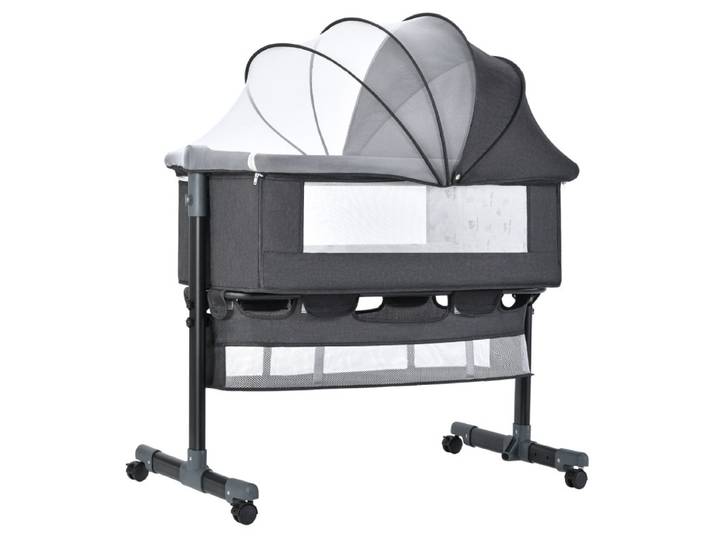 Couffin multifonctionnel pour bébé avec table à langer et rouleau, lit latéral amovible, lit flexible, jeu pour bébé