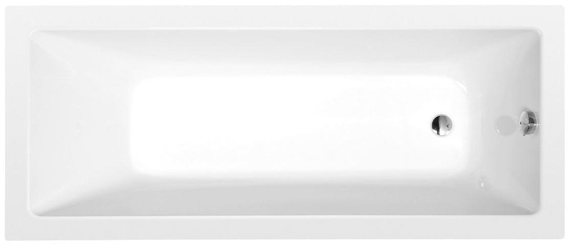 NOEMI Rechteckwanne mit Füßen 160x70x39cm, weiß