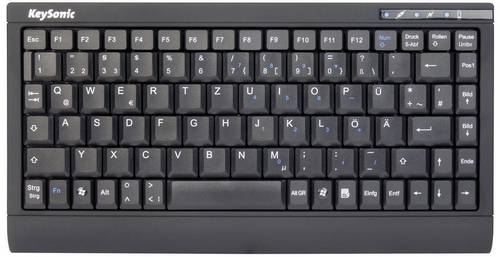 Keysonic ACK-595C+ USB Tastatur Deutsch, QWERTZ Schwarz