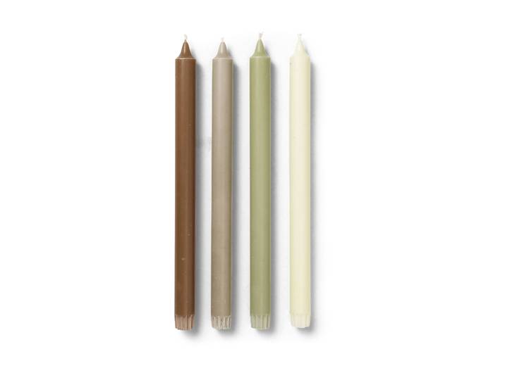 Ferm Living Bougies Pure, Pack de 4 Botanic blend