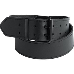 kwb Gürtel Ledergürtel 908830, schwarz, mit Doppeldornschnalle, Echt Leder, Länge 115 cm