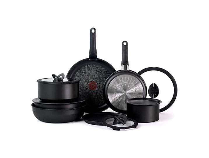 T-fal Ingenio Antihaft-Kochgeschirr-Set, 14-teilig, Induktion, ofenfest, 500 °C, abnehmbarer/abnehmbarer Griff, Küche, Töpfe und Pfannen, Wohnmobil, Camping, Bratpfannen, Kochtöpfe, spülmaschinenfest,