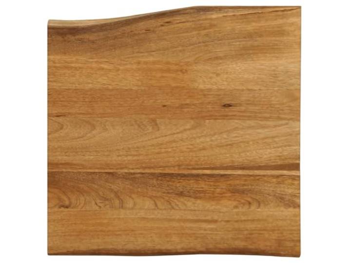 Kaorsrow Tischplatte Massivholz Mango 80x80 cm Baumkante Eichen-Optik Rustikale Ersatztischplatte aus Mango-Massivholz mit Naturkante für individuelle Tische in Esszimmer, Küche und Gastro.