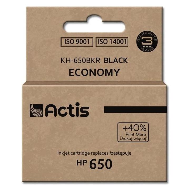 Factis KH-650BKR black ink cartridge for HP 650 CZ101AE replacement  - Tint (BK) (KH-650BKR)