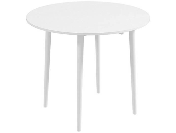 Table à manger ronde extensible NIKO blanche