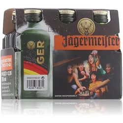Jägermeister Kräuterlikör EM-Edition 2024 Miniaturen 35% Vol. 9x0,02l