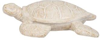 "Sagebrook Home 10'' Sea Turtle Figurine, Elegant Ivory Item Decor - 10"" x 9"" x 3"""