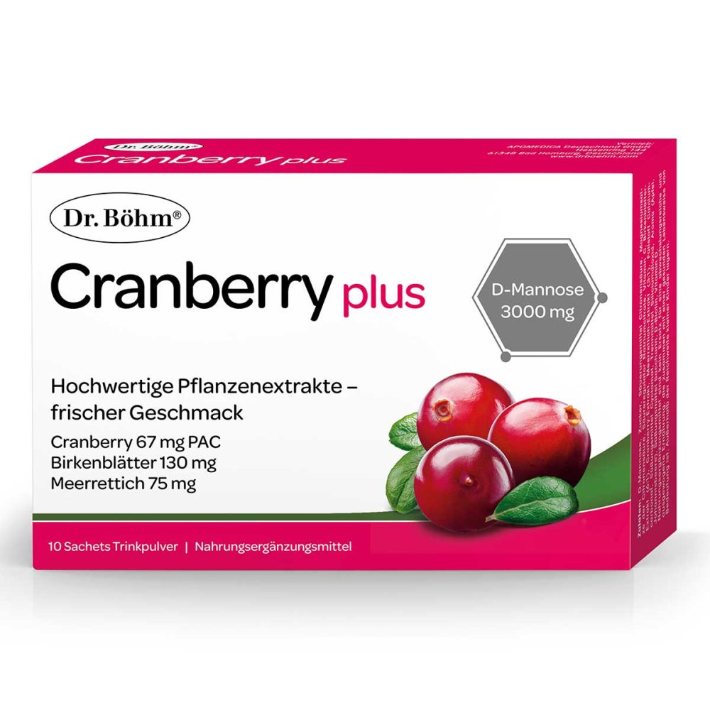 Apomedica Pharmazeutische Produkte GmbH Dr. Böhm Cranberry plus Granulat 15390917