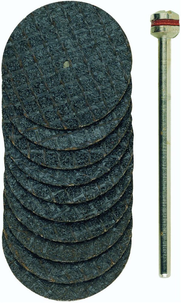 Proxxon Trennscheiben mit Gewebe, Ø 22 mm, 10 Stück + 1 Träger (28808)