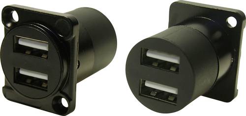 Cliff DUAL USB2.0 A-A FT BLACK METAL CSK Adapter CP30086 Inhalt: 1St.