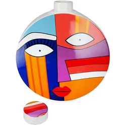 Gilde, Vase, Deckelvase Grafic Face bunt gross (1x)