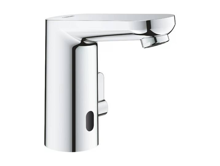 Waschtischarmatur GROHE mit Infrarot-Elektronik Get E , silber (silberfarben), Messing, Armaturen, Waschtischarmatur