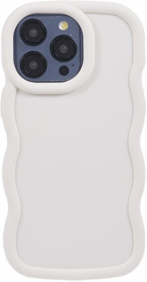 EIDERWOOD iPhone 12 / 12 Pro Fleksibelt Plastik Wavy Mobil Cover - Hvid