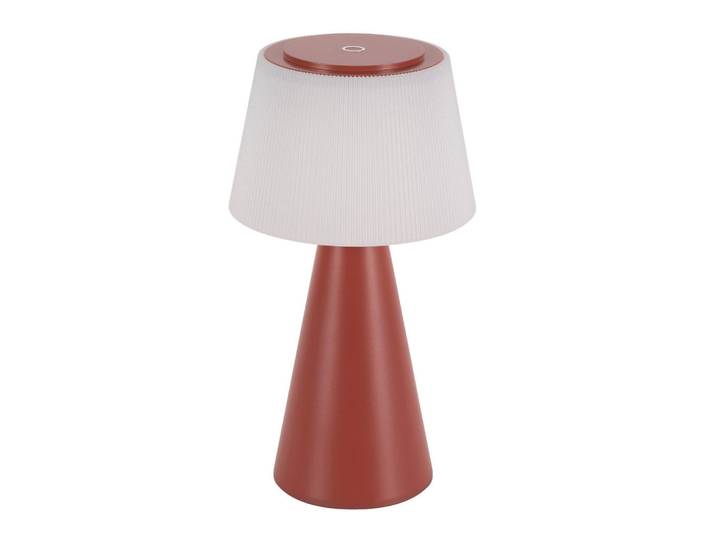 Nettlife LED Tischleuchte Nathaniel, Rot, Kunststoff, LED integrated, 13x26x13 cm, Lampen & Leuchten, Innenbeleuchtung, Tischlampen